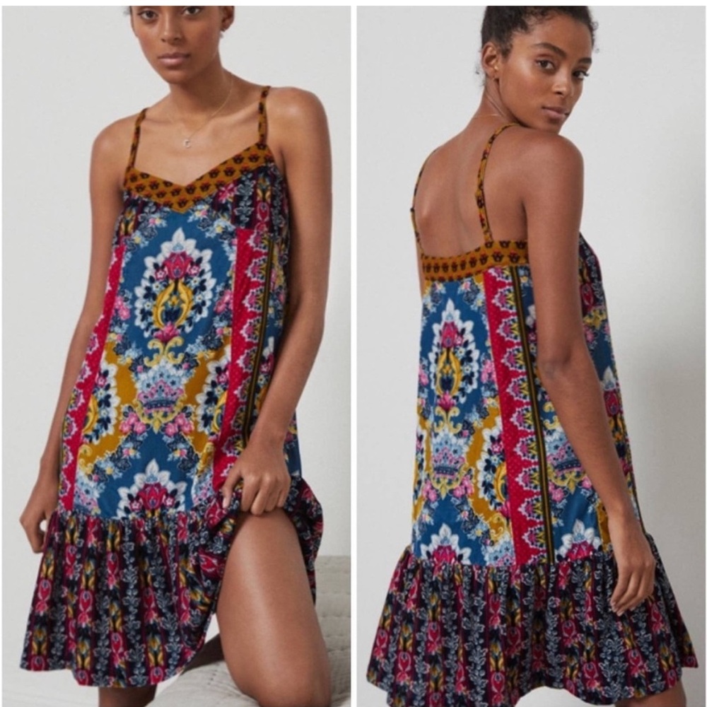 Anthropologie velvet midi cami dress. NWT
